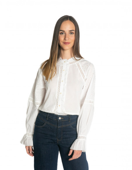 Camisa blanca shops romantica